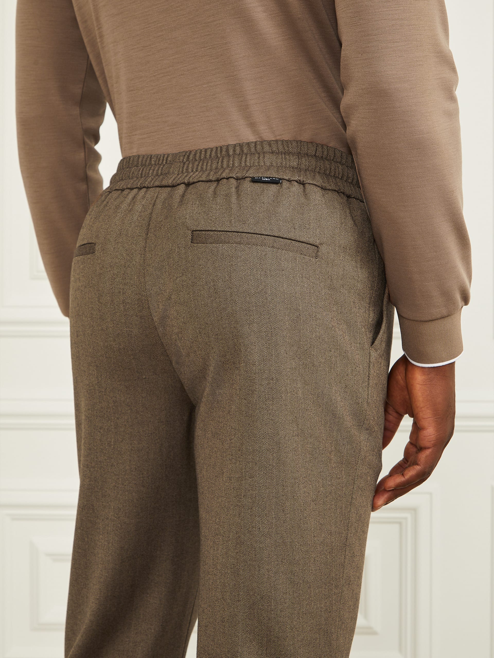 Brown Herringbone