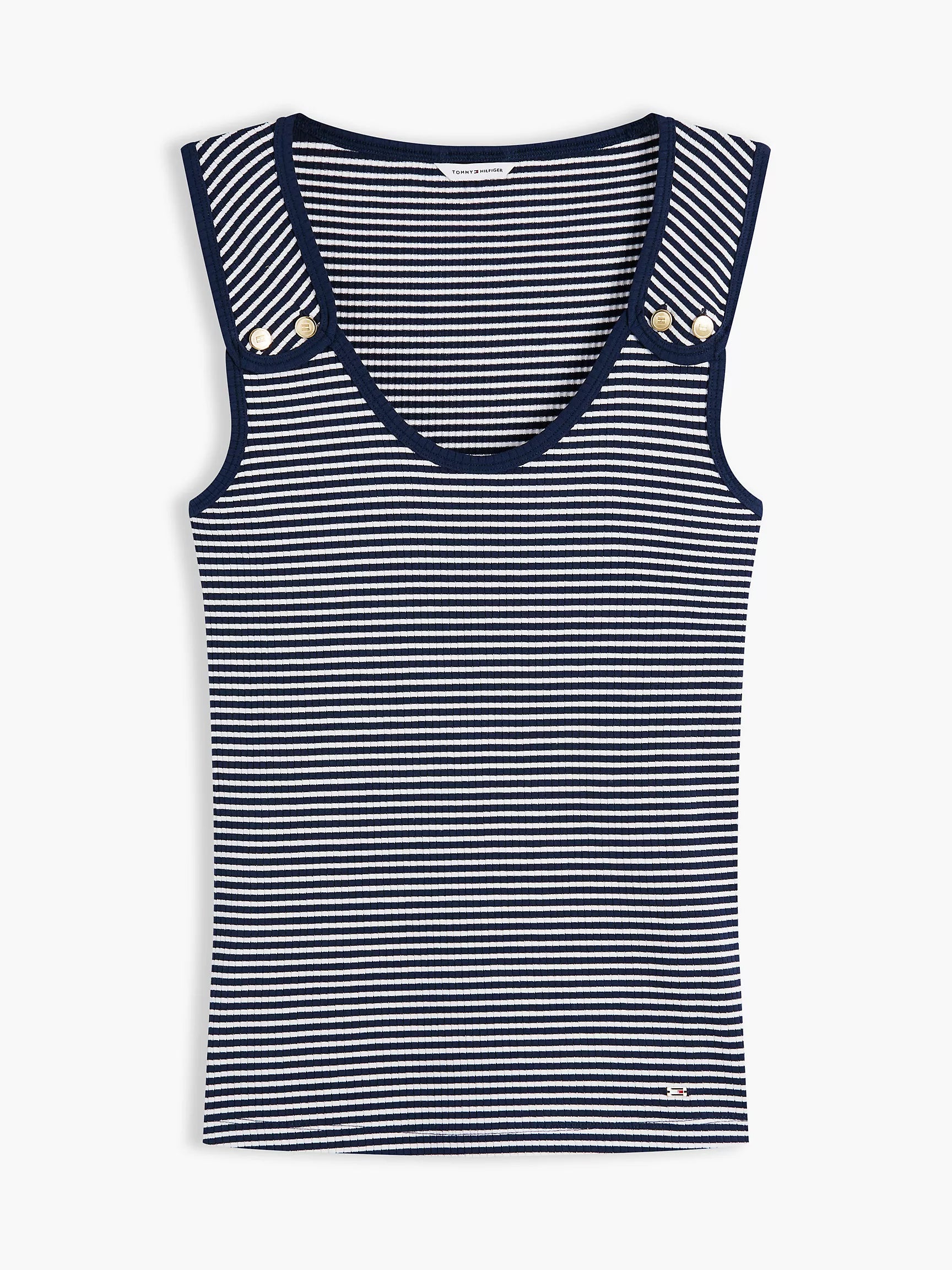 Navy Blue / Ecru Stripe