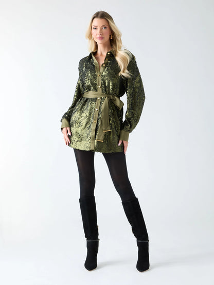 Army Olive Sequins