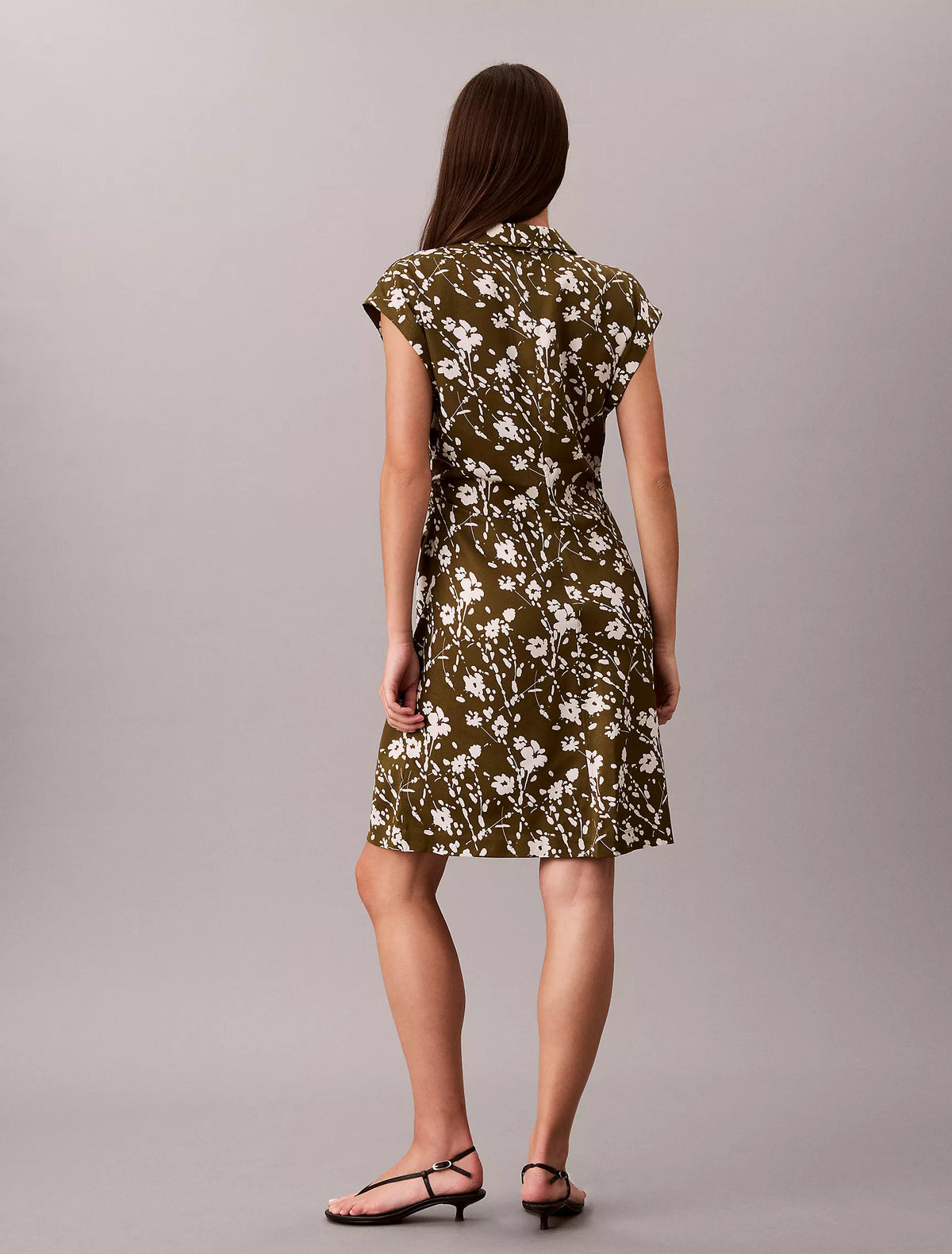 Splatter Floral Dark Olive Tofu