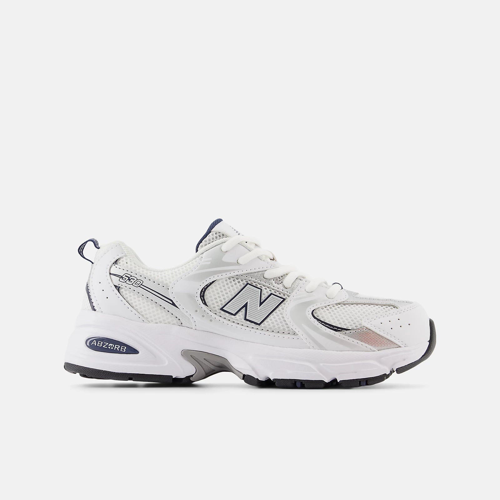 White With Natural Indigo And Silver Metallic