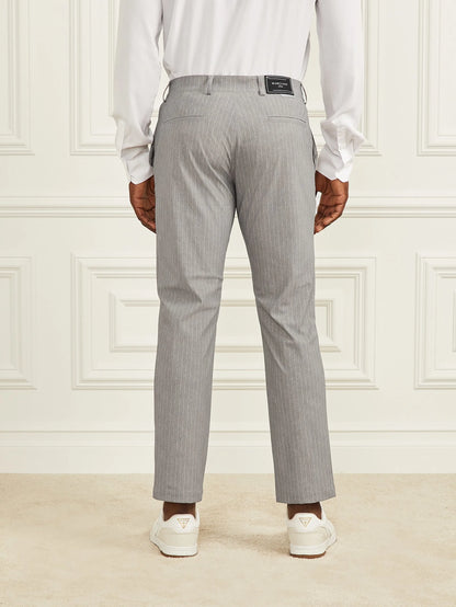 Light Wool Grey Pinstripe
