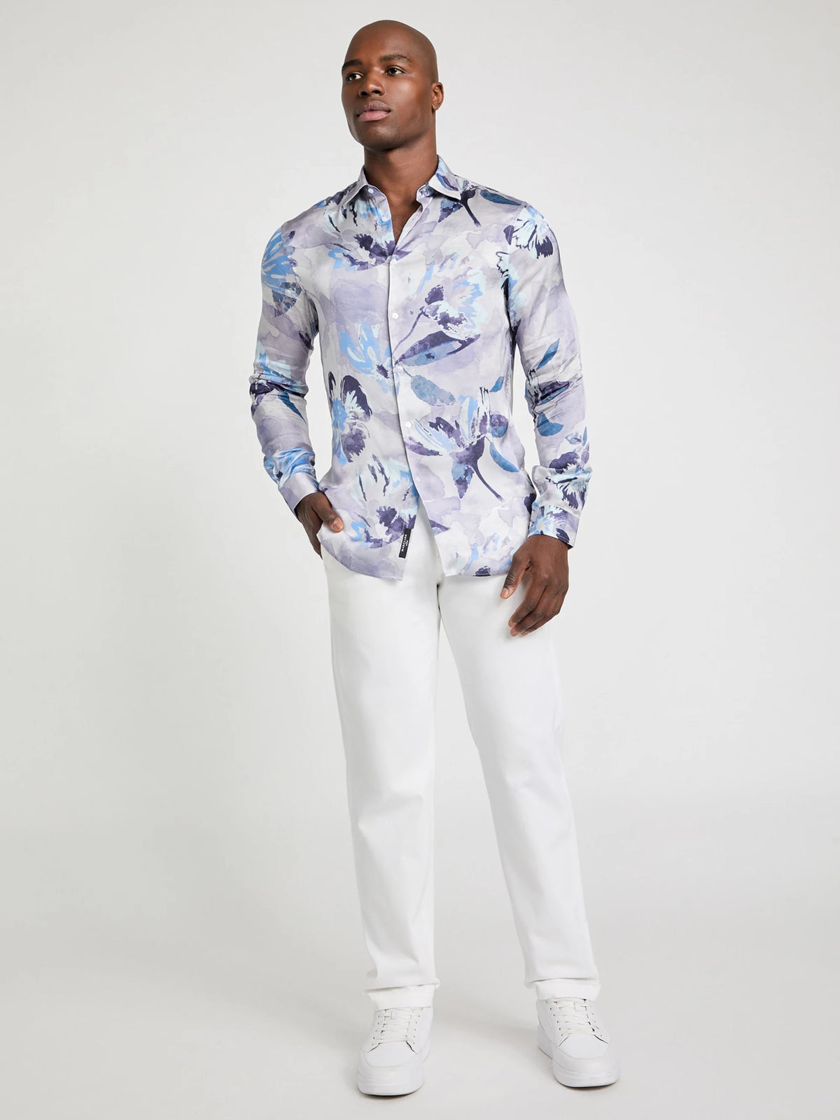 Blue Macroflowers Print