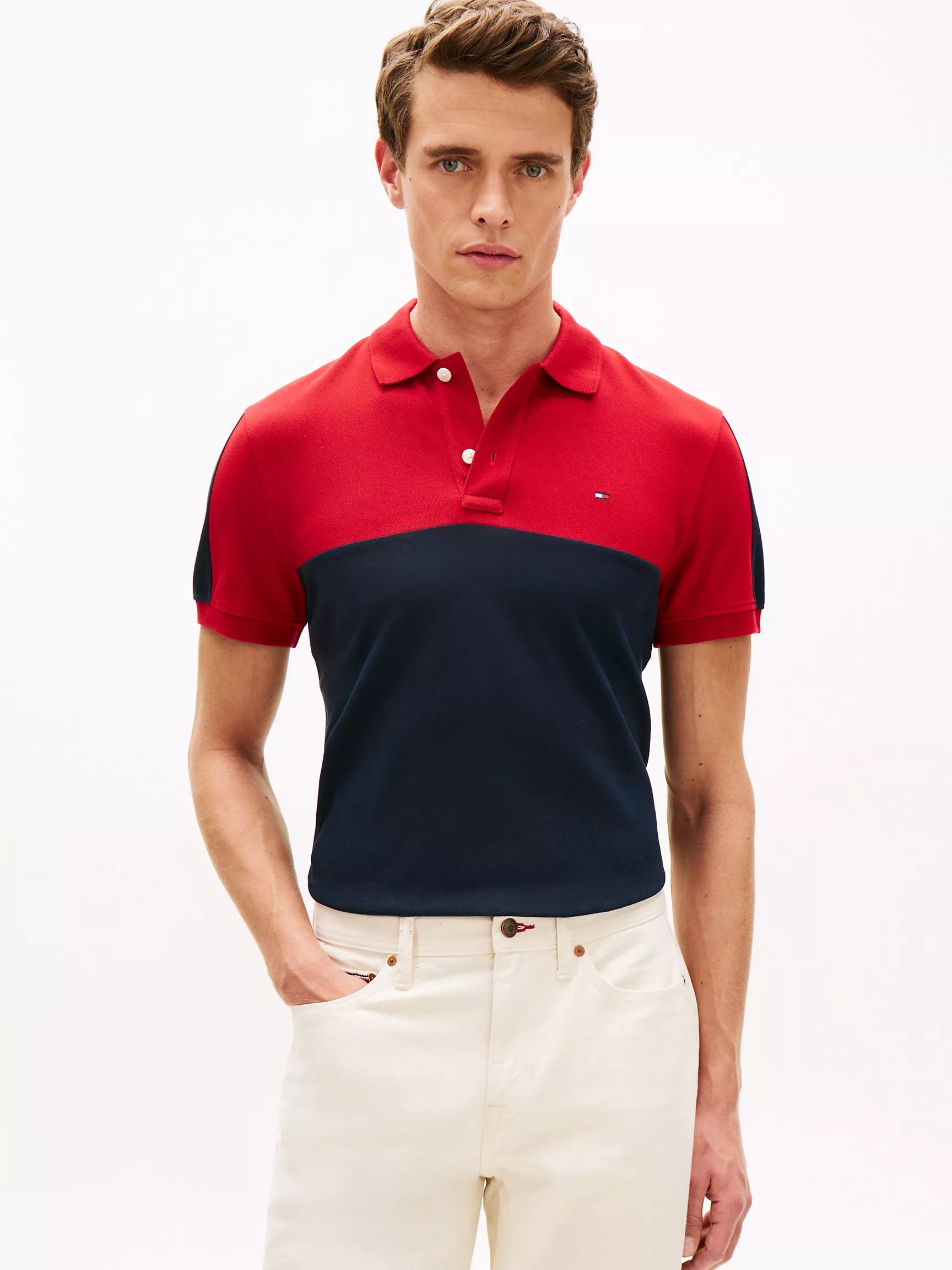 Medium Red/Navy Colorblock