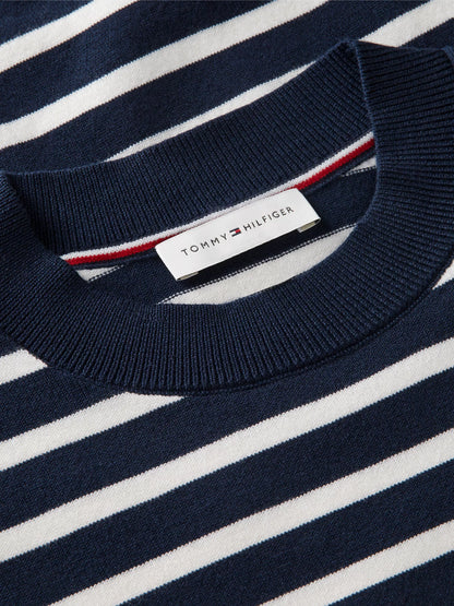Navy/Ivory Stripe