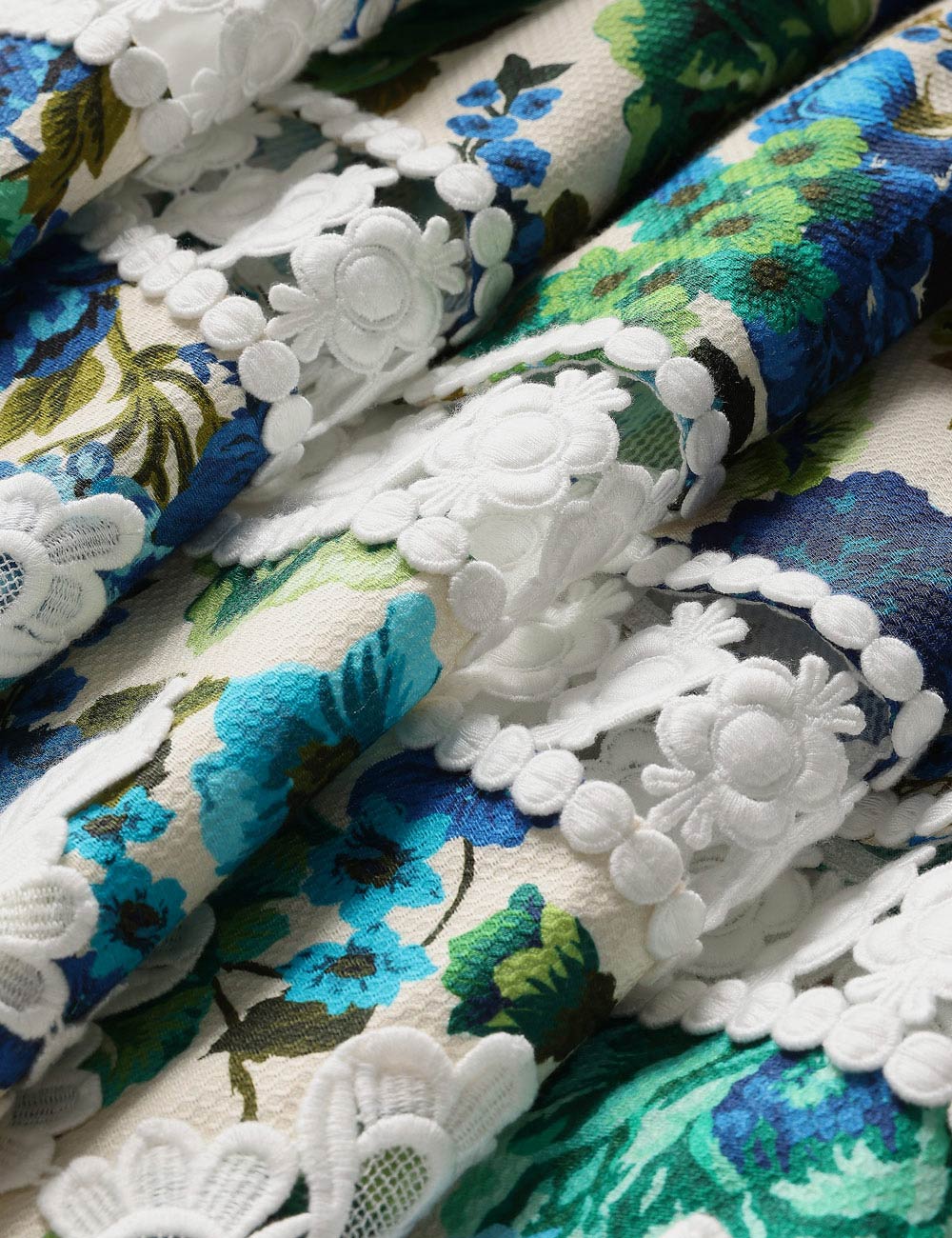 Blue Green Floral