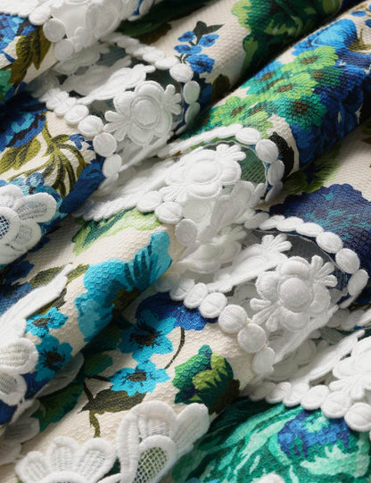 Blue Green Floral