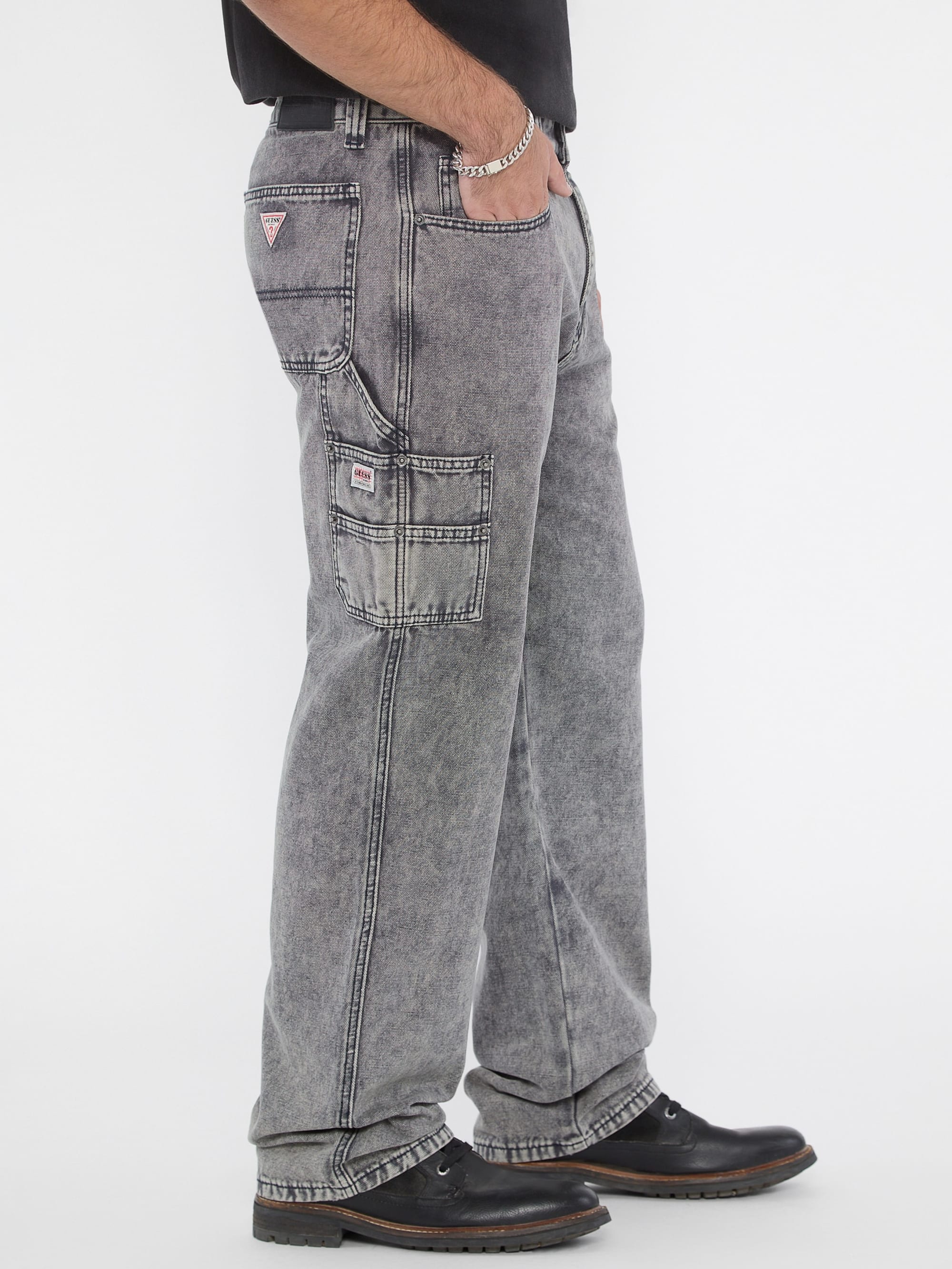 Go Blue Canvas Acid Wash