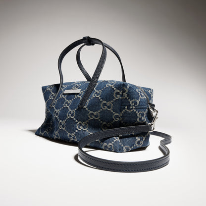 denim azul oscuro con GG