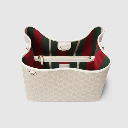 tejido beige y blanca