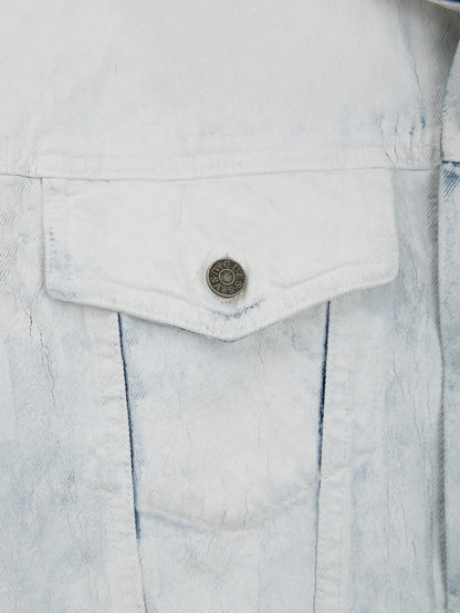 Gusa White Coated Denim
