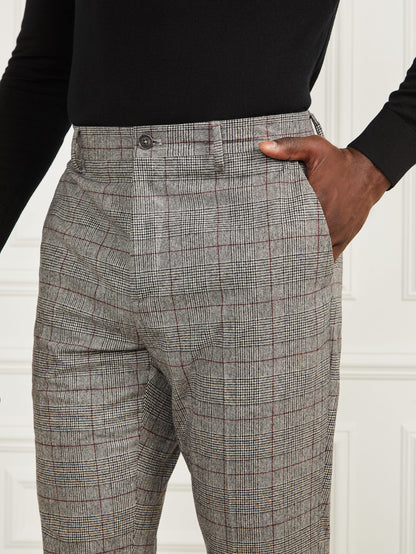 Black/White/Red Check