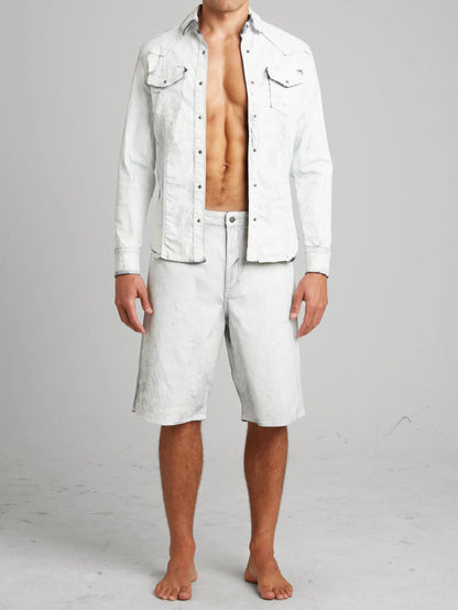 Gusa White Coated Twill