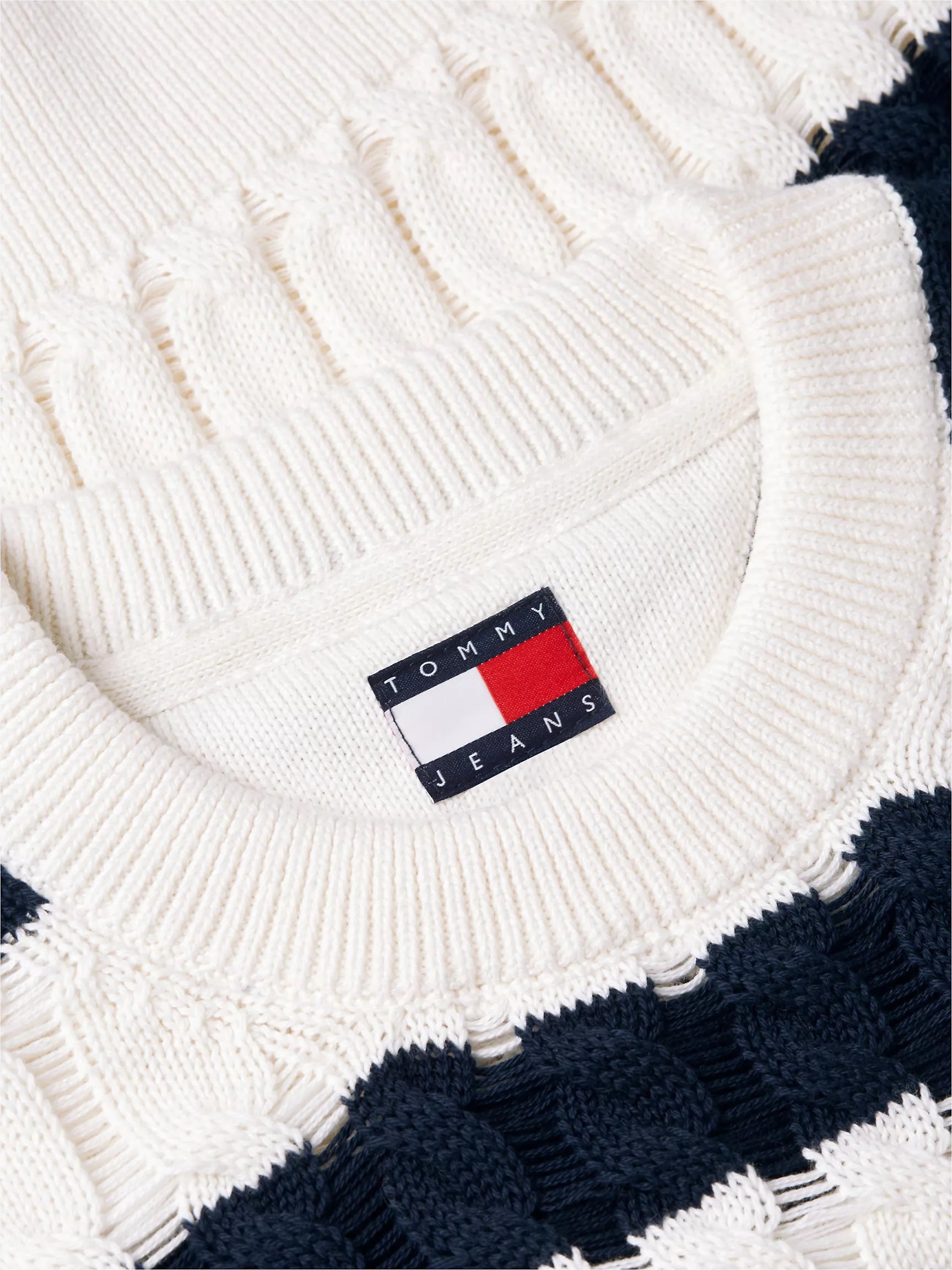 Navy Blue / Ecru Stripe