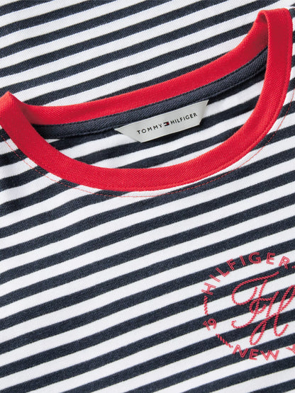 Navy Blue / Ecru Stripe