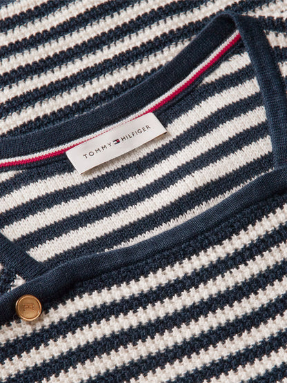 Navy Blue / Ivory Stripe