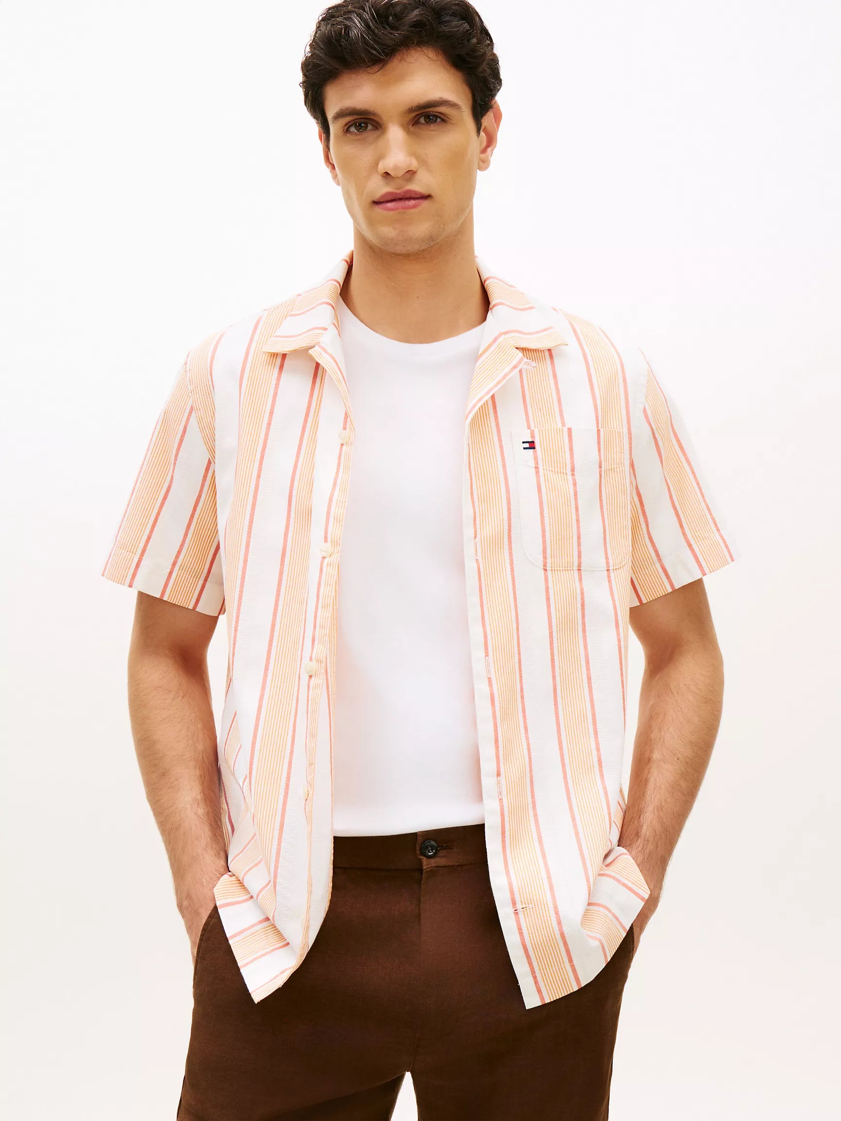 Brilliant Orange/White Stripe