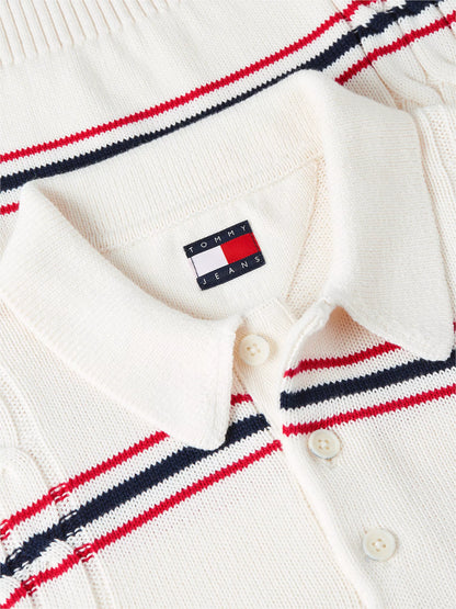 White Multi Stripe
