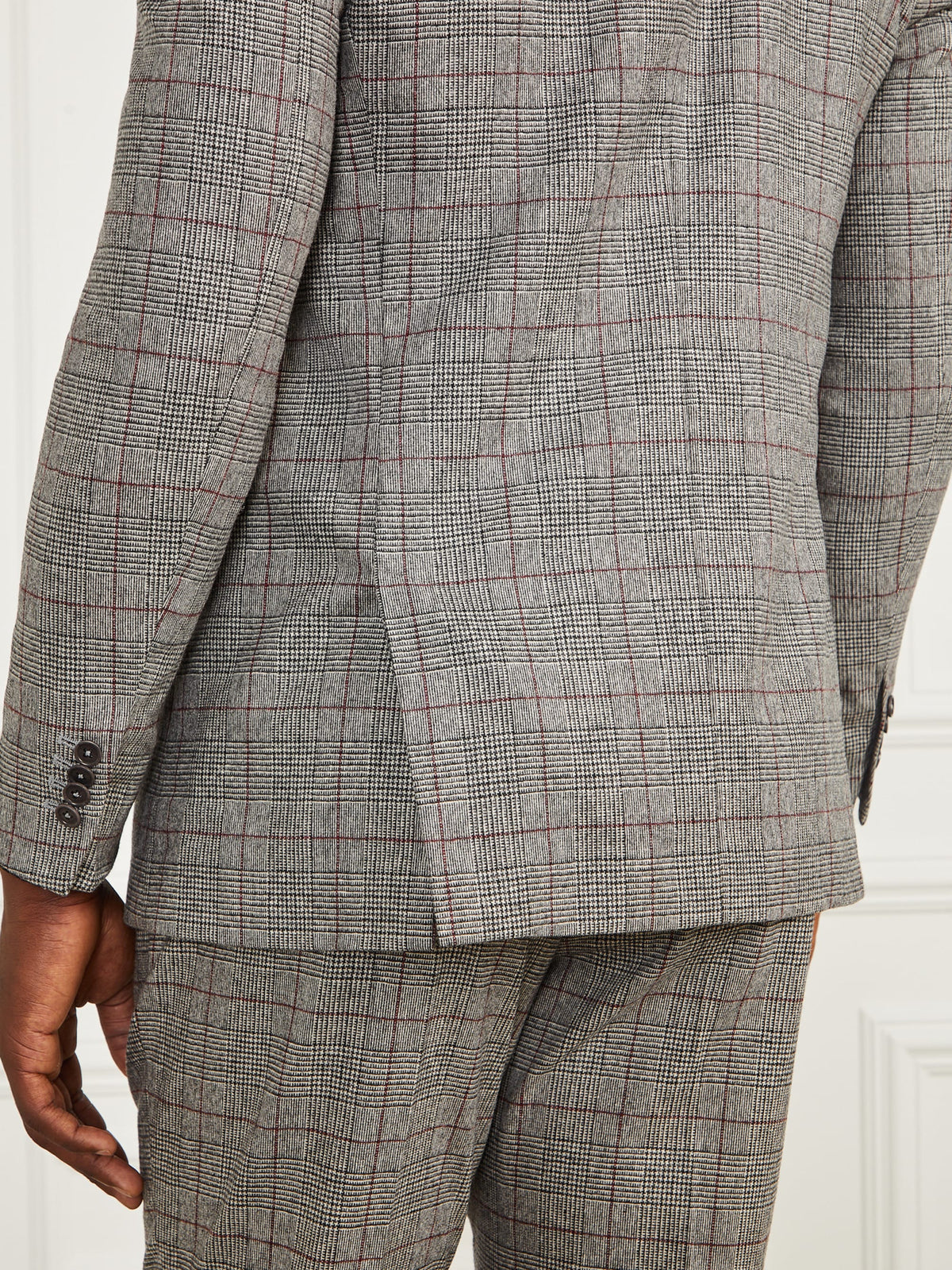 Black/White/Red Check