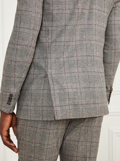 Black/White/Red Check