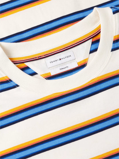 Ivory Petal/Orange/Blue Stripe