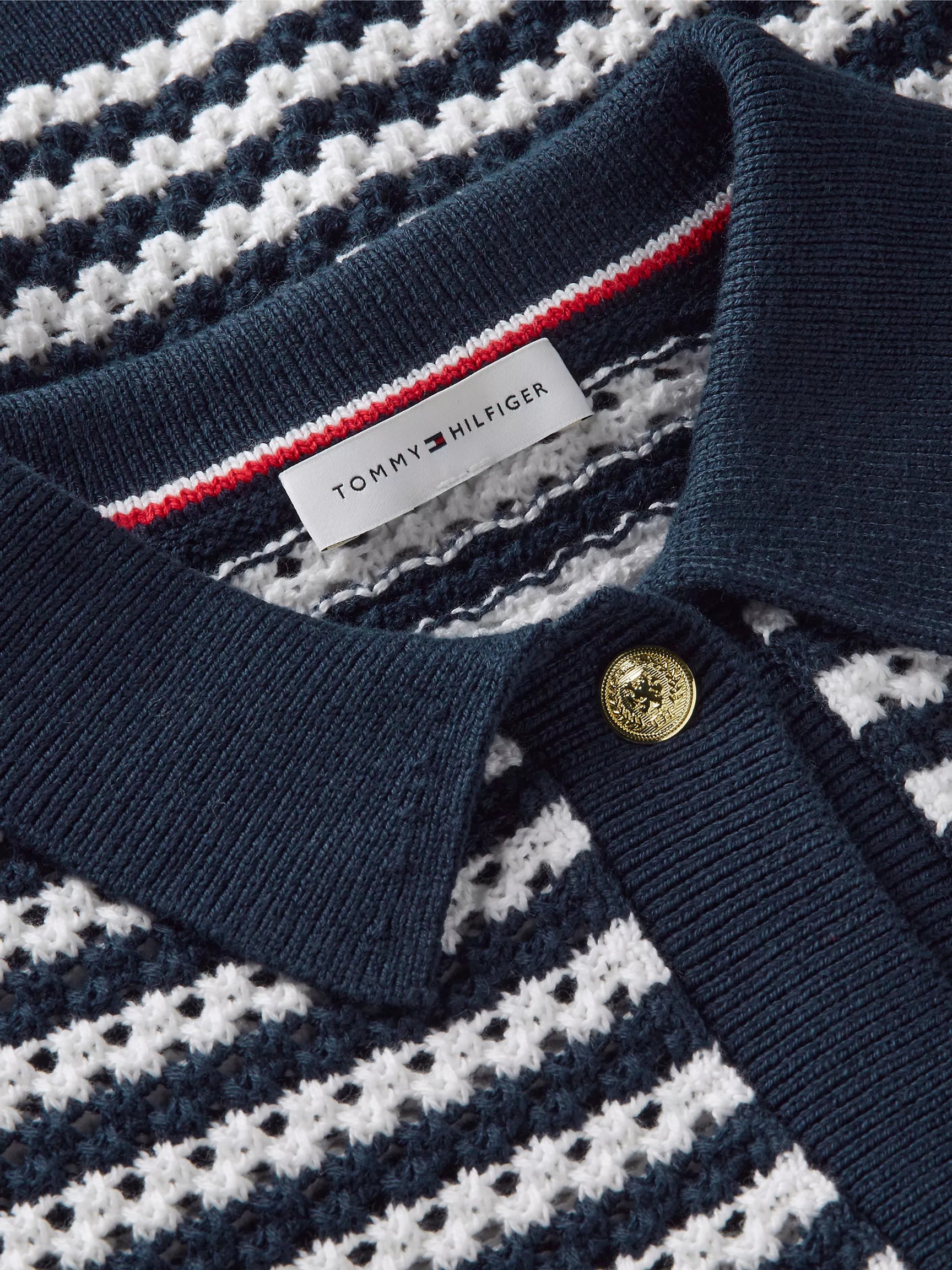 Navy Blue / Ecru Stripe