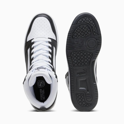 PUMA White-PUMA Black-Shadow Gray-PUMA White