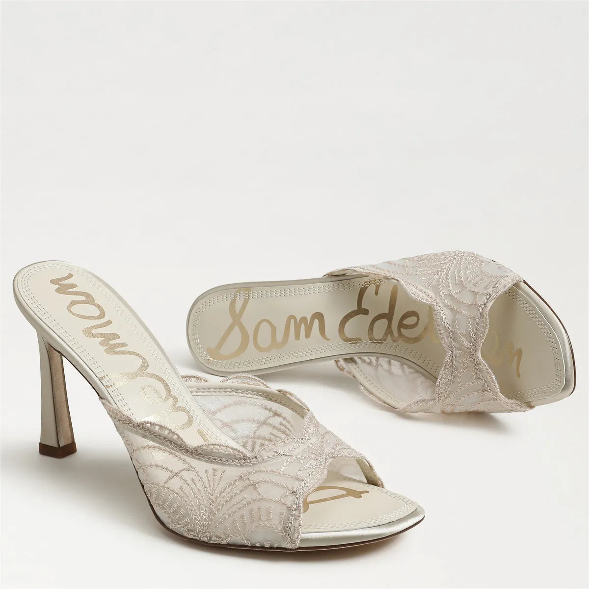Modern Ivory Mesh Fabric