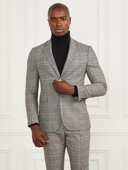 Black/White/Red Check