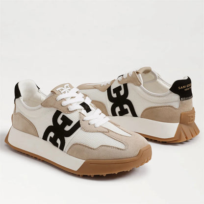 White/Tan/Black Suede