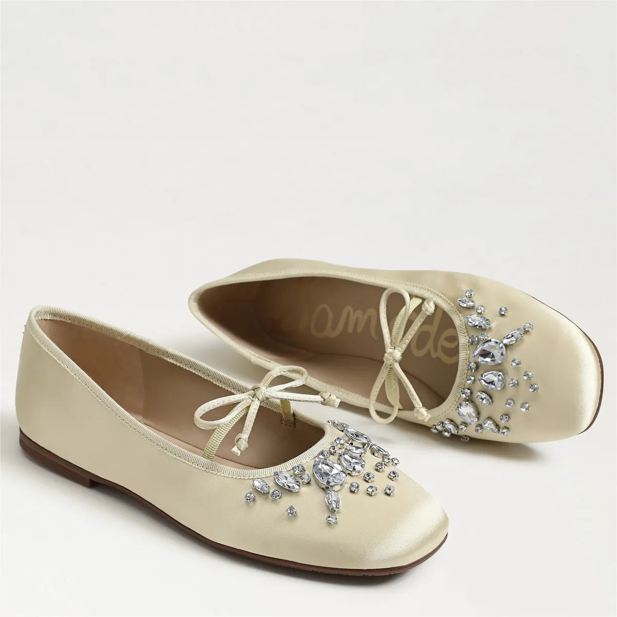 Pale Lemon Satin Fabric