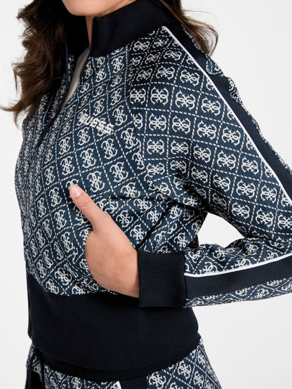 4G Rhombus Ocean Jacquard