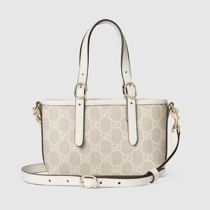 tejido beige y blanco con GG