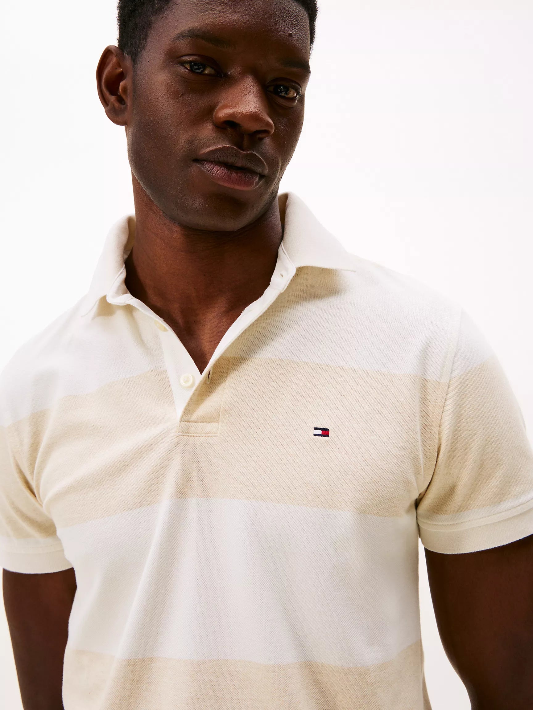 Beige/White Stripe