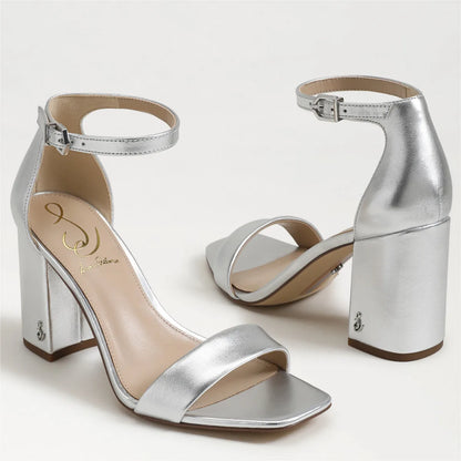 Silver Metallic Leather