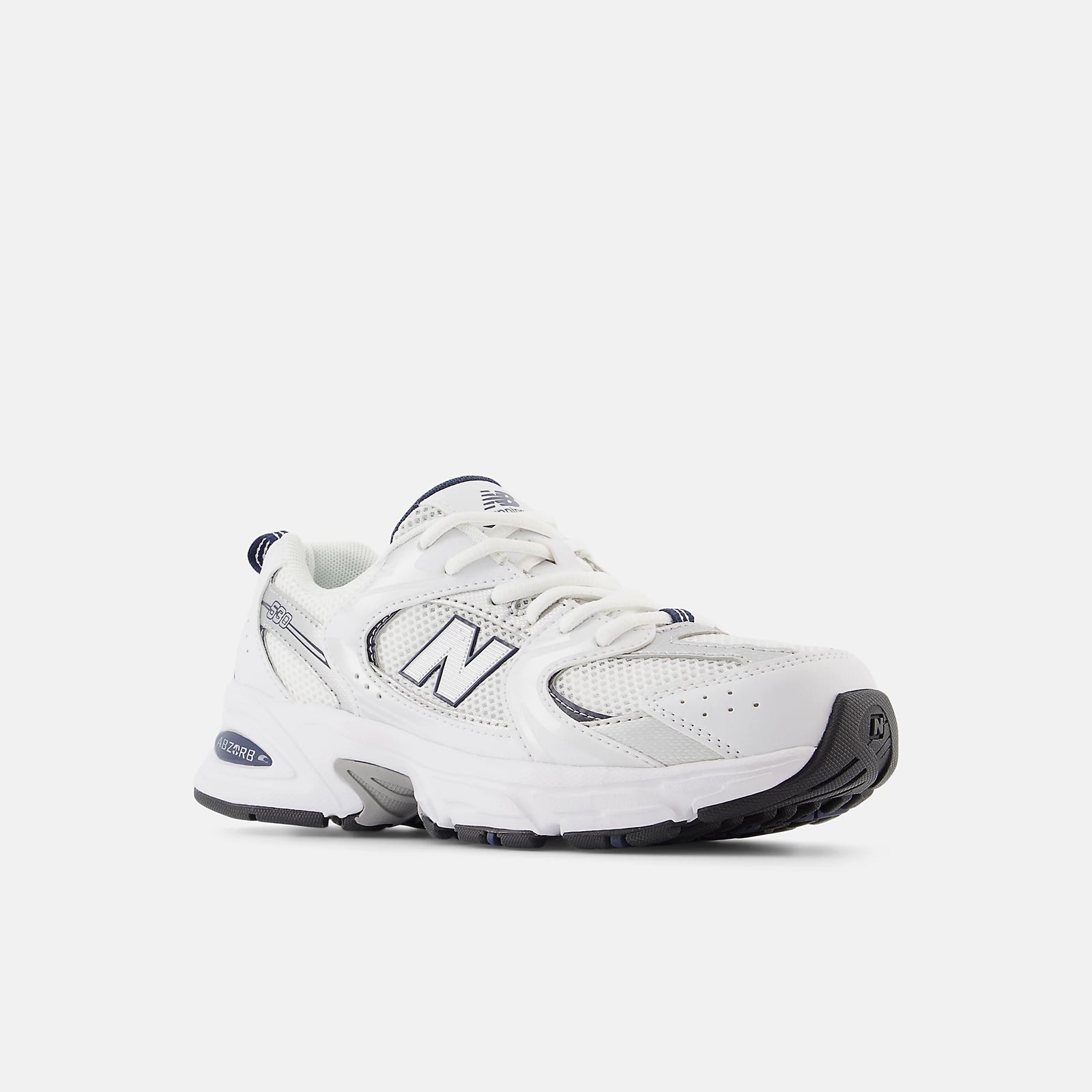 White With Natural Indigo And Silver Metallic