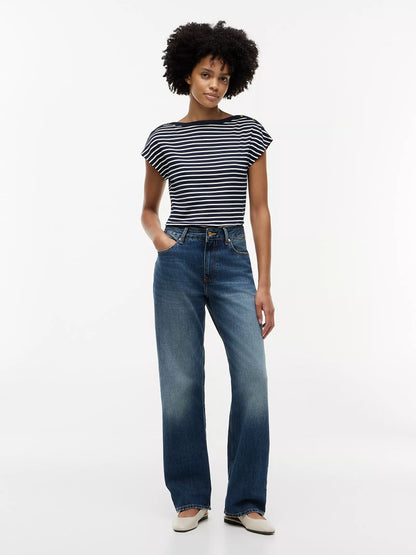 Calico / Navy Blue Stripe 2