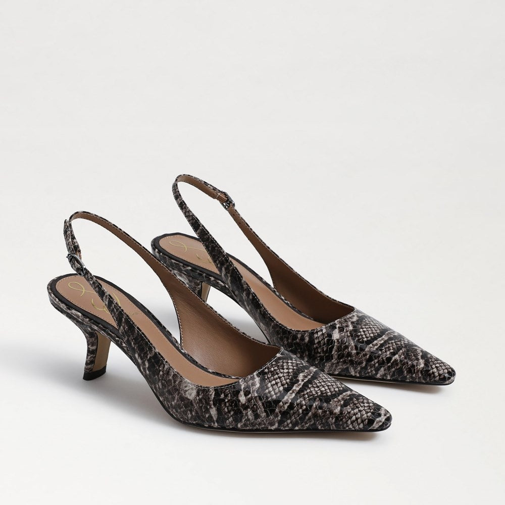 Brown Snake Print Leather