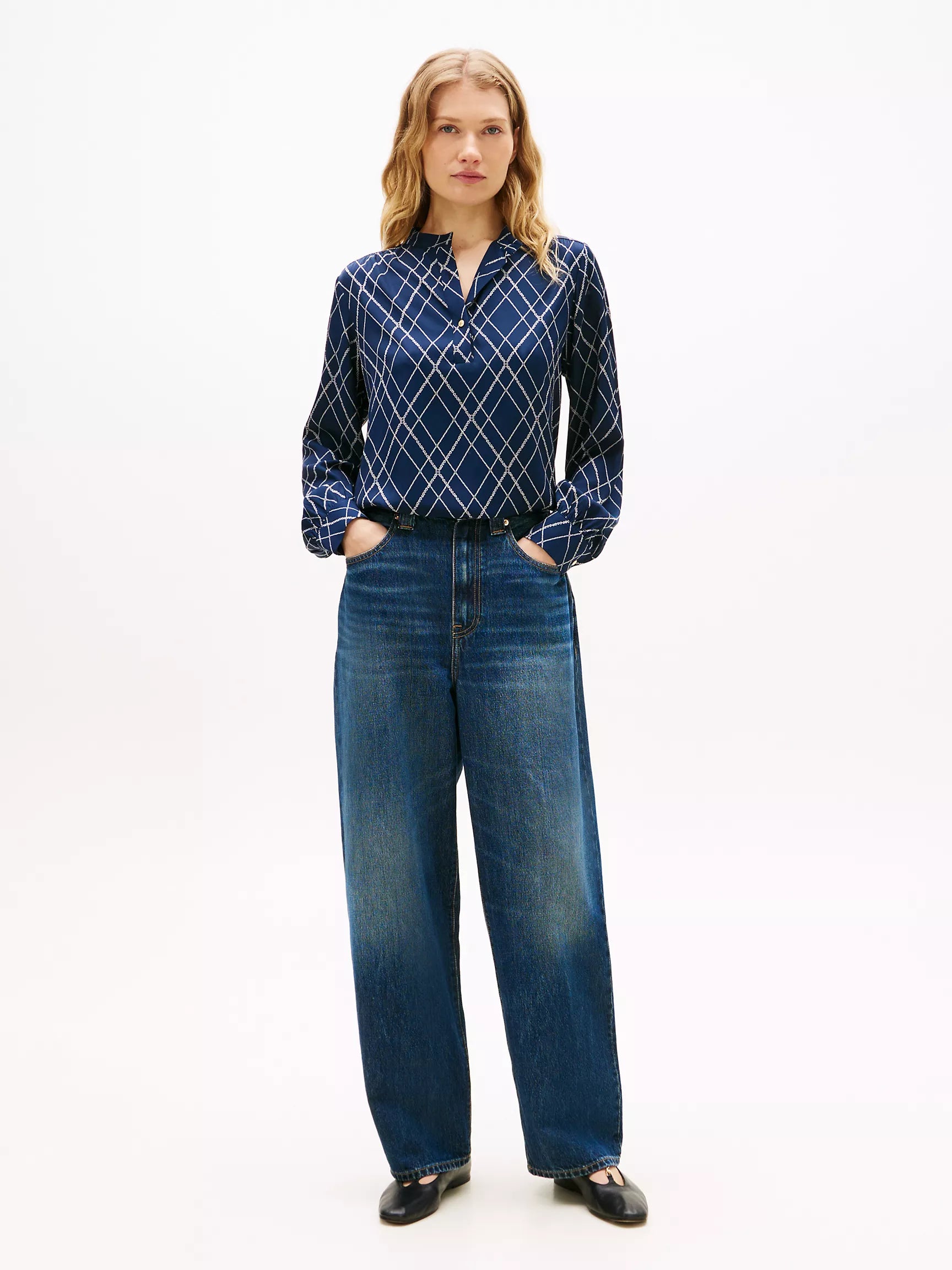 Argyle Print Navy
