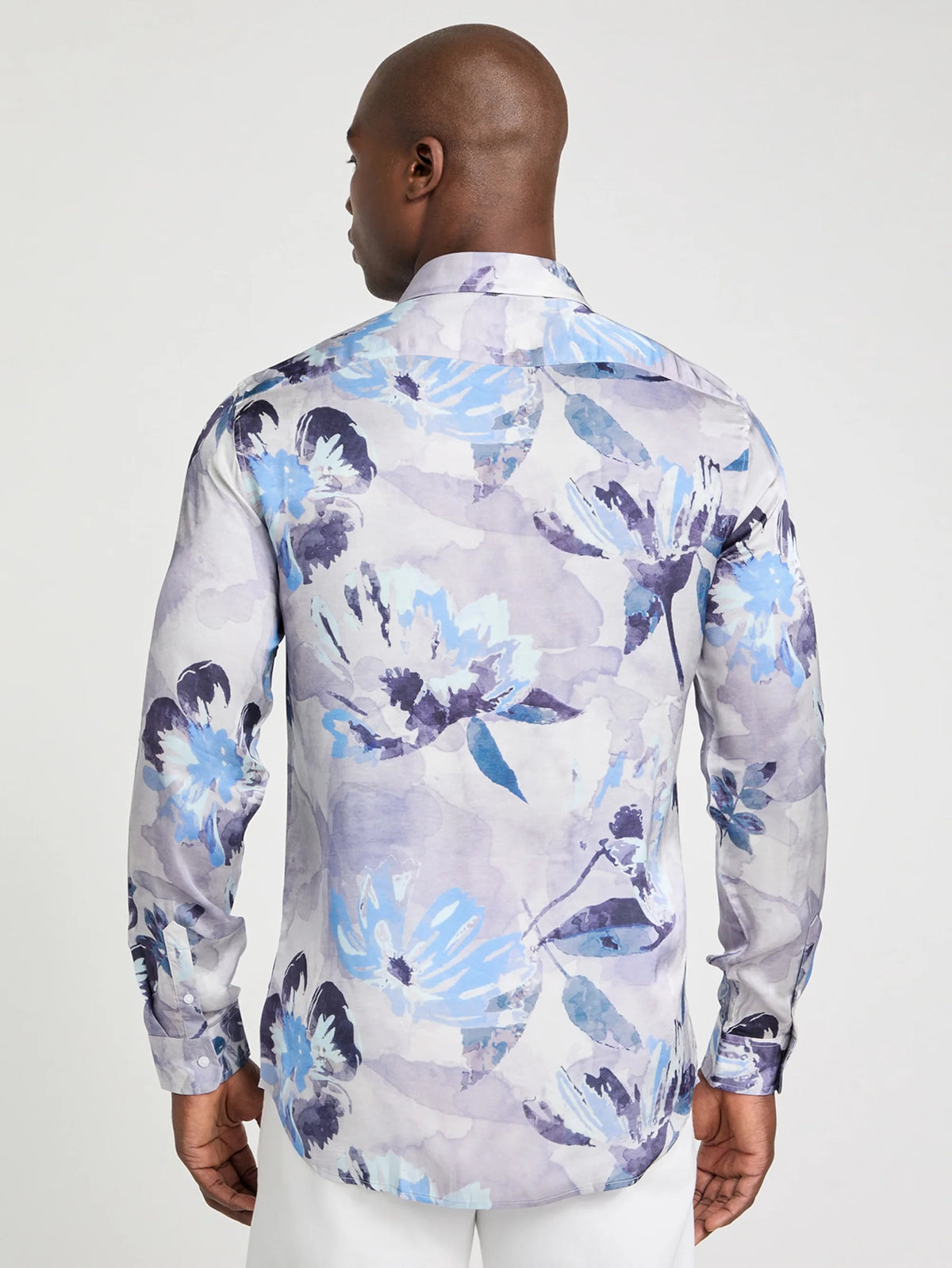 Blue Macroflowers Print