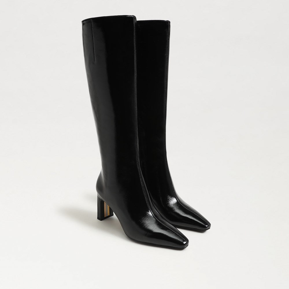 High Polish Black Leather