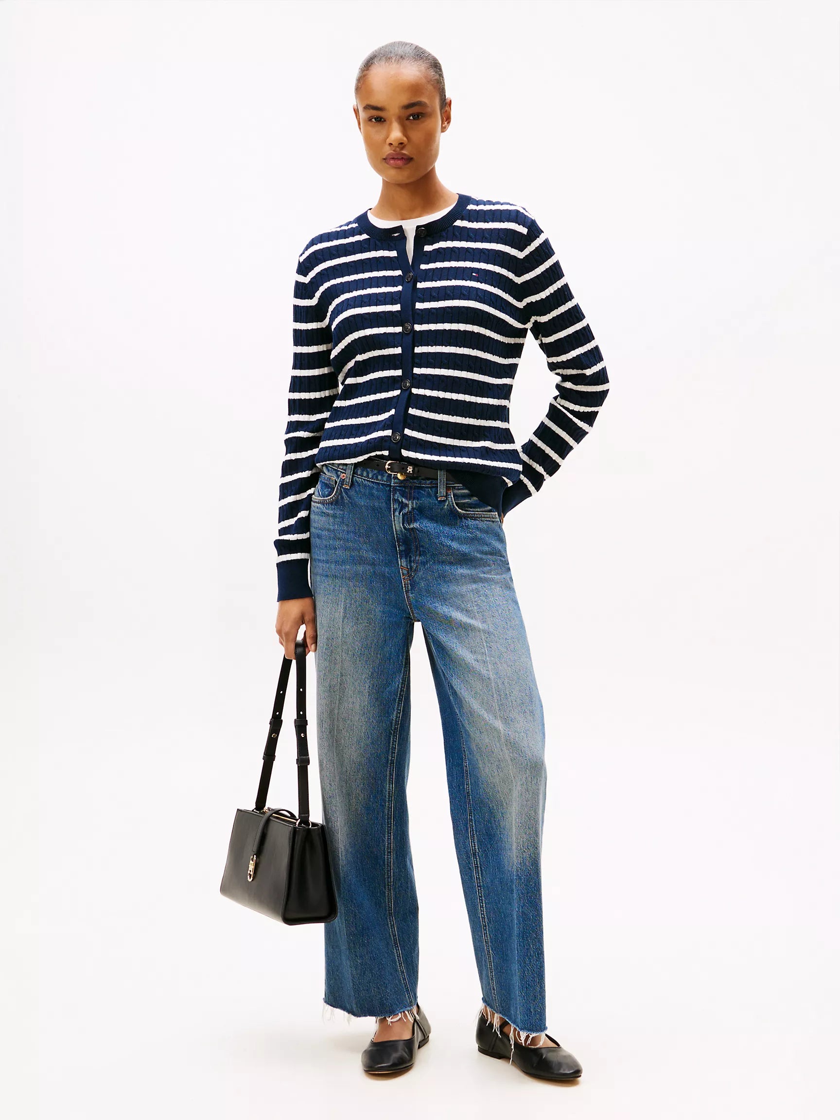 Dark Blue / Ivory Stripe