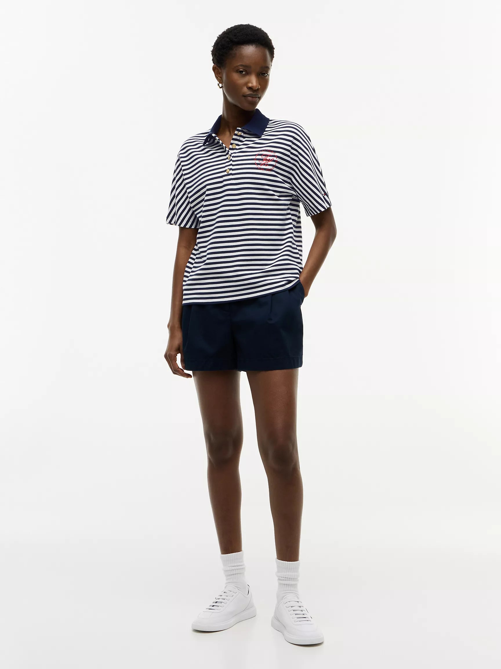 Navy Blue / Ecru Stripe