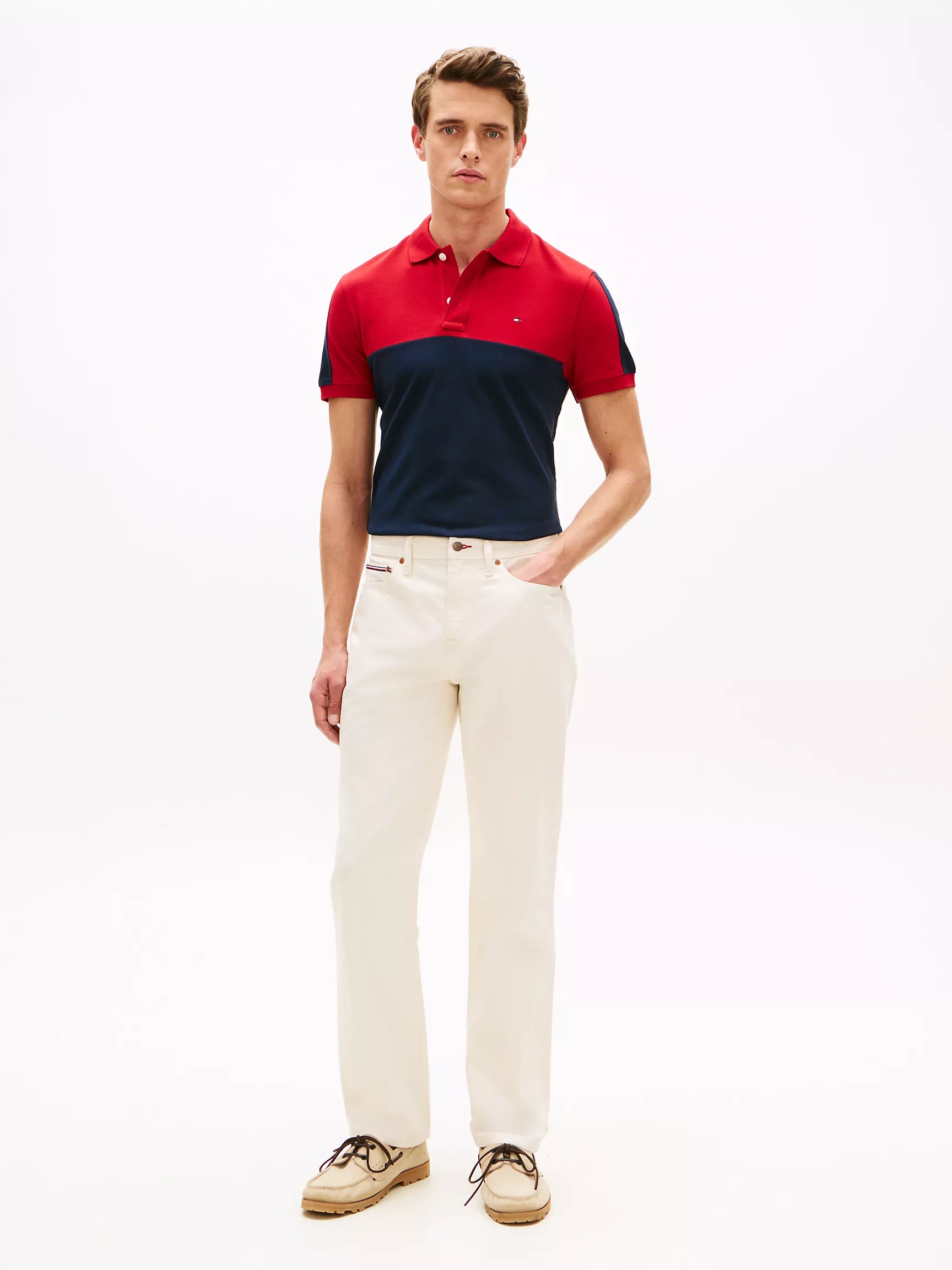 Medium Red/Navy Colorblock