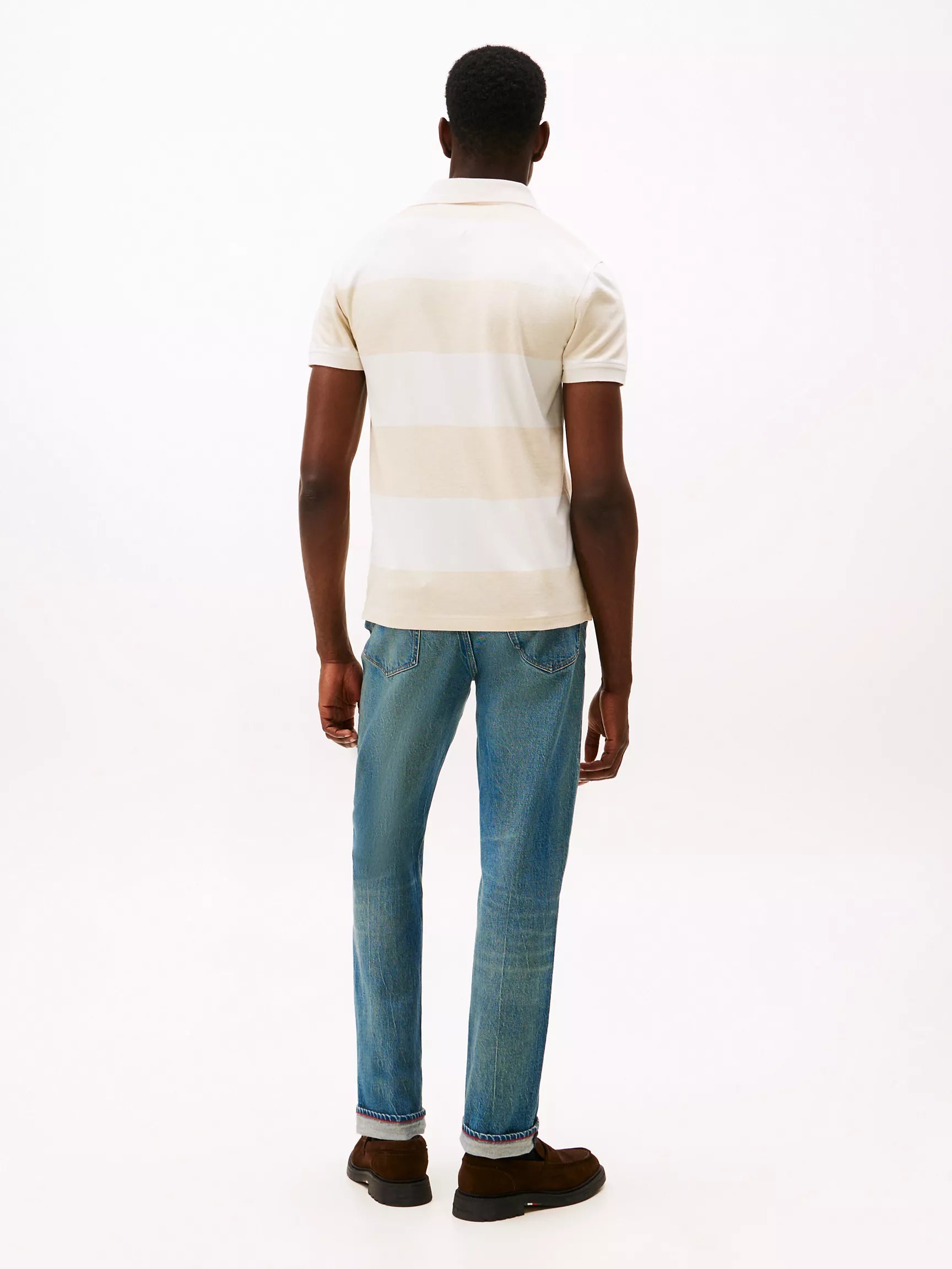 Beige/White Stripe