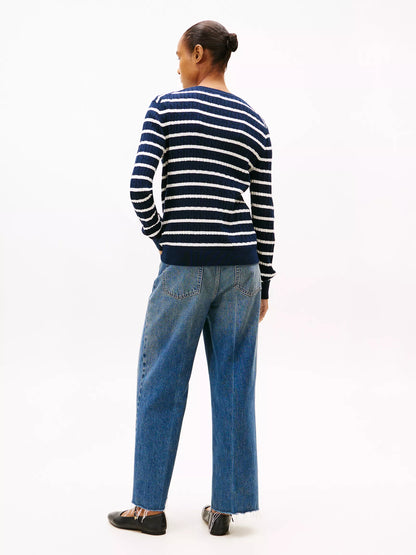 Dark Blue / Ivory Stripe