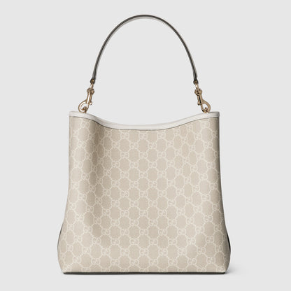 tejido beige y blanca
