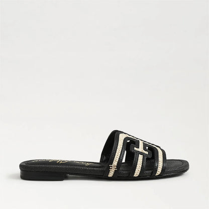 Black Linen Faux Raffia