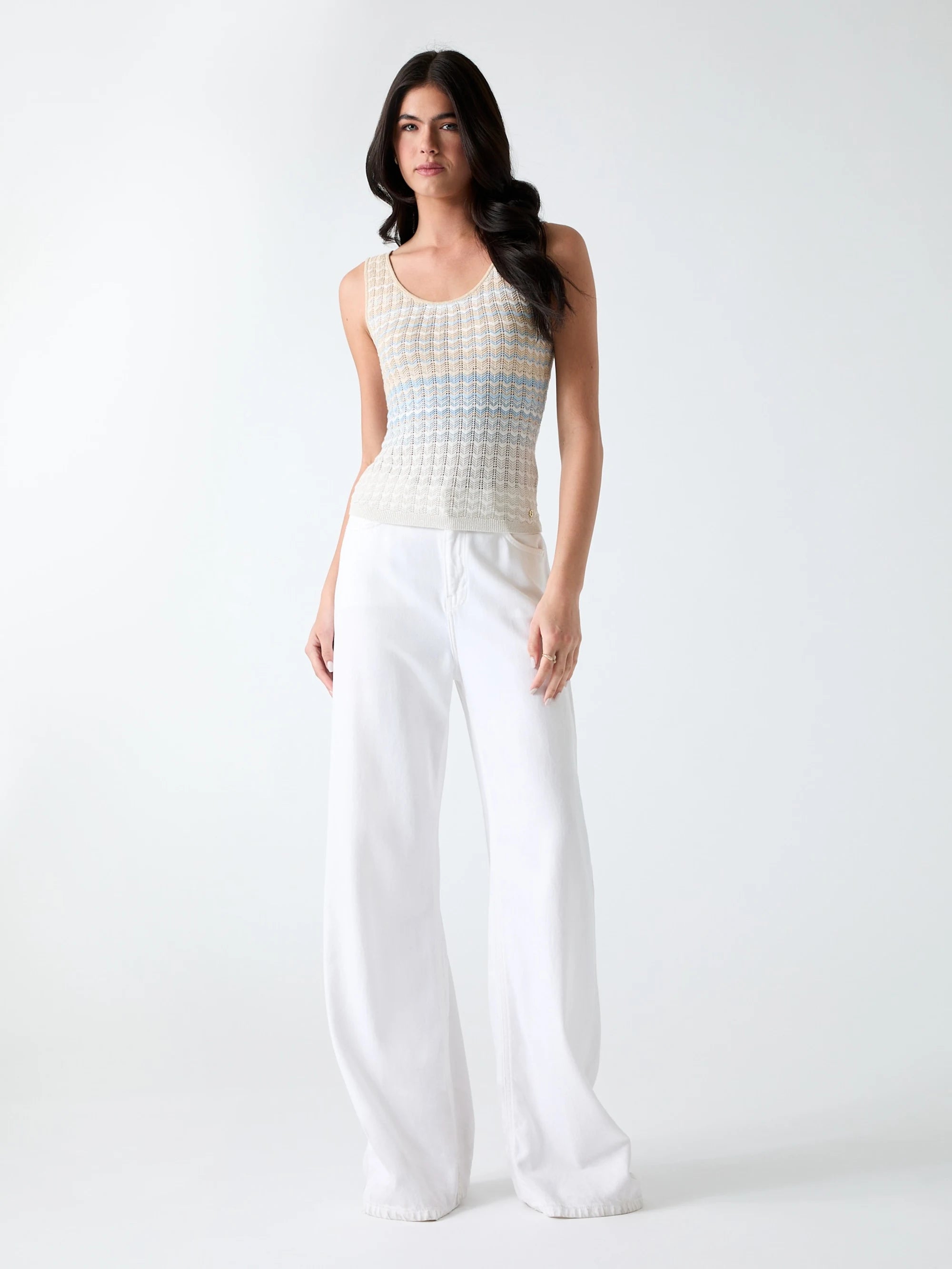 Light Blue Beige And Whit