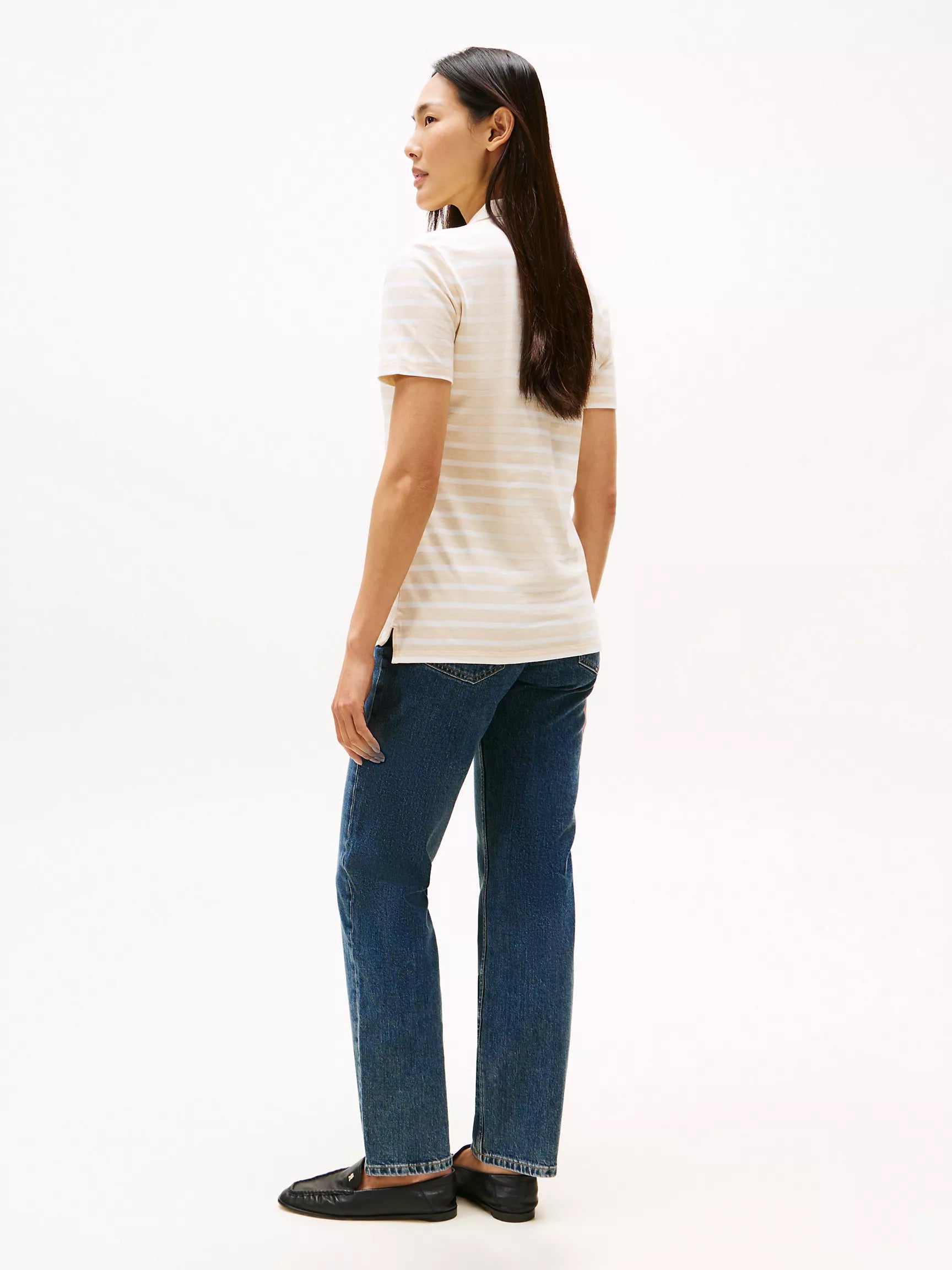 Beige Heather Multi Stripe